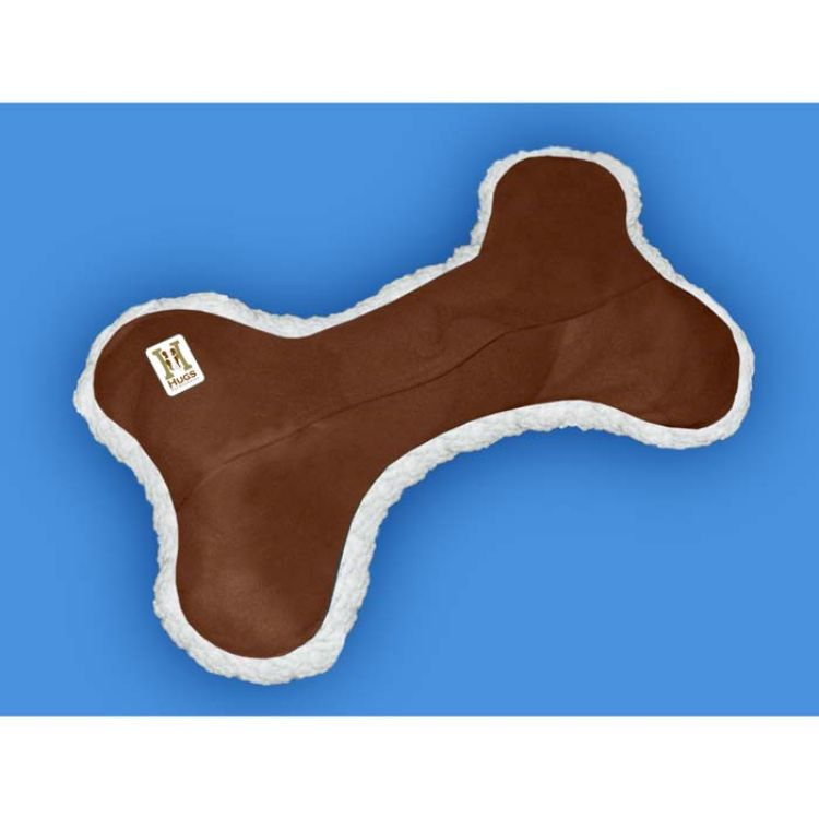 Hugs Pet Products Dog Tee Bone Pillow Brown 9" x 15" x 1" 