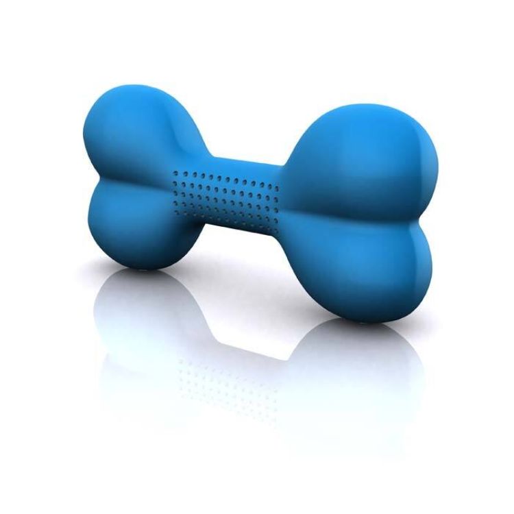 Hugs Pet Products Hydro Dog Bone Toy Blue 6" x 3" x 1.75" 