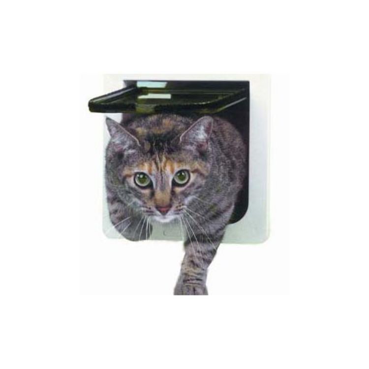 Ideal Lockable Cat Flap Door White 6.25" x 6.25"