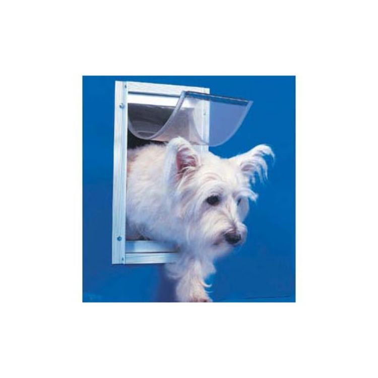 Ideal Deluxe Dog Door Small White 5" x 7"