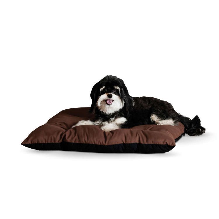 K&H Pet Products Thermo-Cushion Pet Bed Small Chocolate 19" x 24" x 3" 
