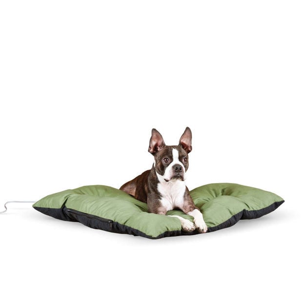 K&H Pet Products Thermo-Cushion Pet Bed Small Sage 19" x 24" x 3" 