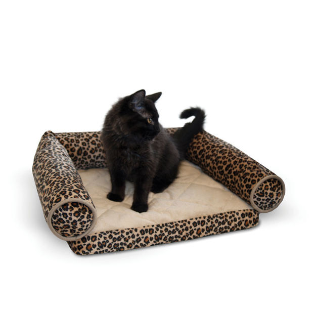 K&H Pet Products Lazy Lounger Cat Bed Leopard 14" x 16" x 5.5" 
