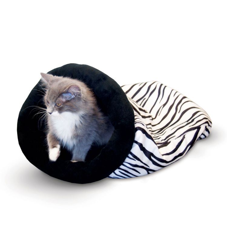 K&H Pet Products Self Warming Kitty Sack Leopard 17" x 17.5" x 4.5"