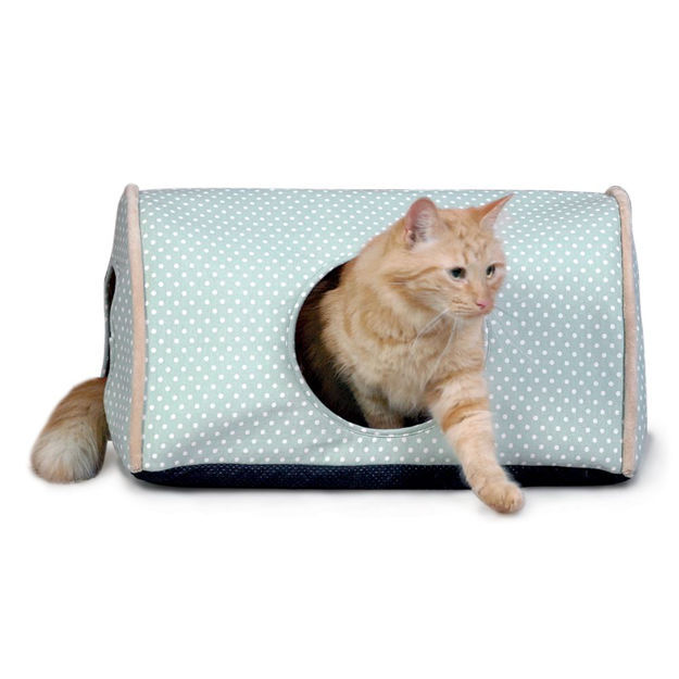 K&H Pet Products Indoor Kitty Camper Bed Sage 13" x 18" x 10" 