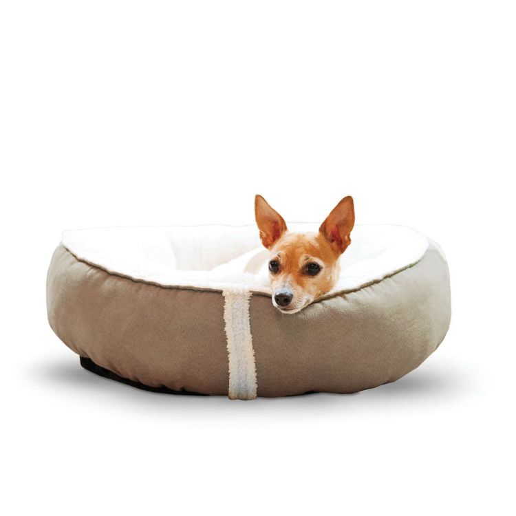 K&H Pet Products Sleepy Nest Pet Bed Small Caramel 18" x 18" 