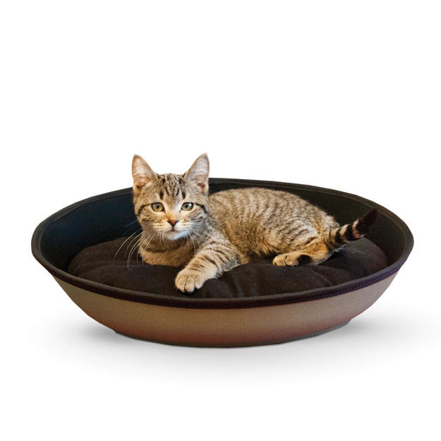 K&H Pet Products Mod Sleeper Cat Bed Small Tan / Black 18.5" x 14" 