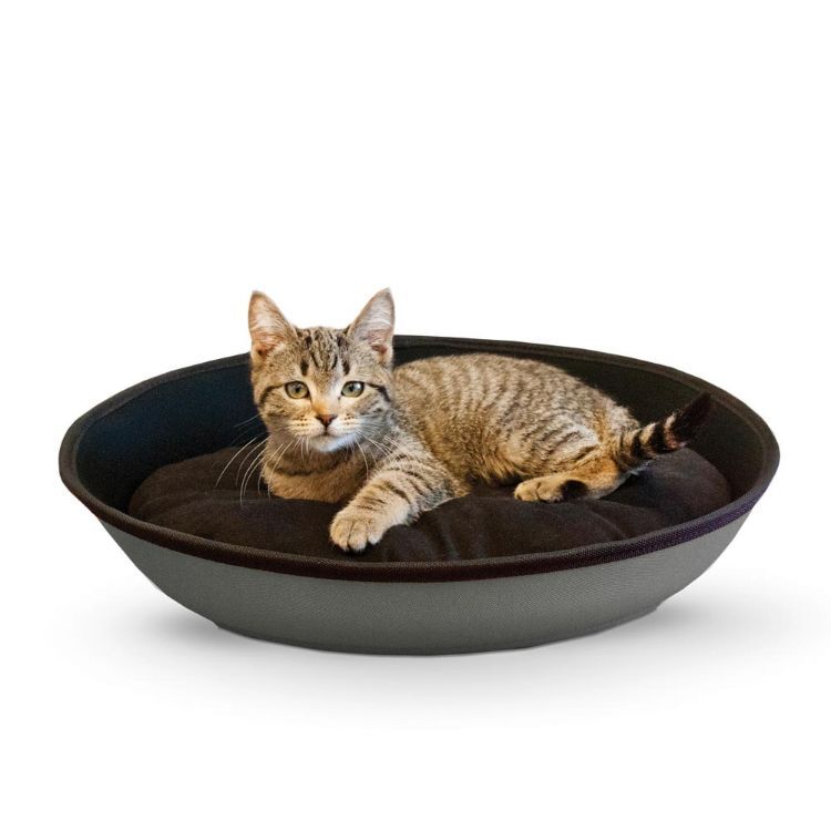 K&H Pet Products Mod Sleeper Cat Bed Small Gray / Black 18.5" x 14" 