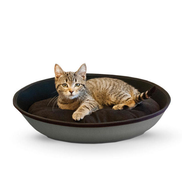K&H Pet Products Mod Sleeper Cat Bed Medium Gray / Black 23" x 16" 