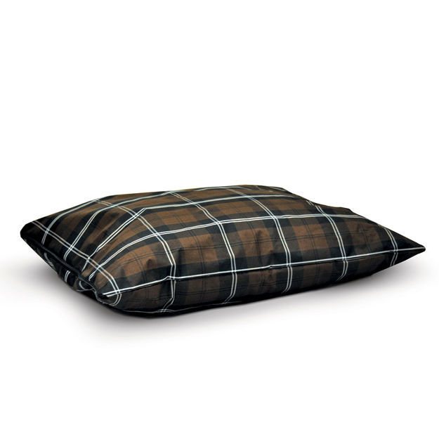 K&H Pet Products Indoor / Outdoor Single-Seam Pet Bed Small Brown Plaid 28" x 38" x 3" 
