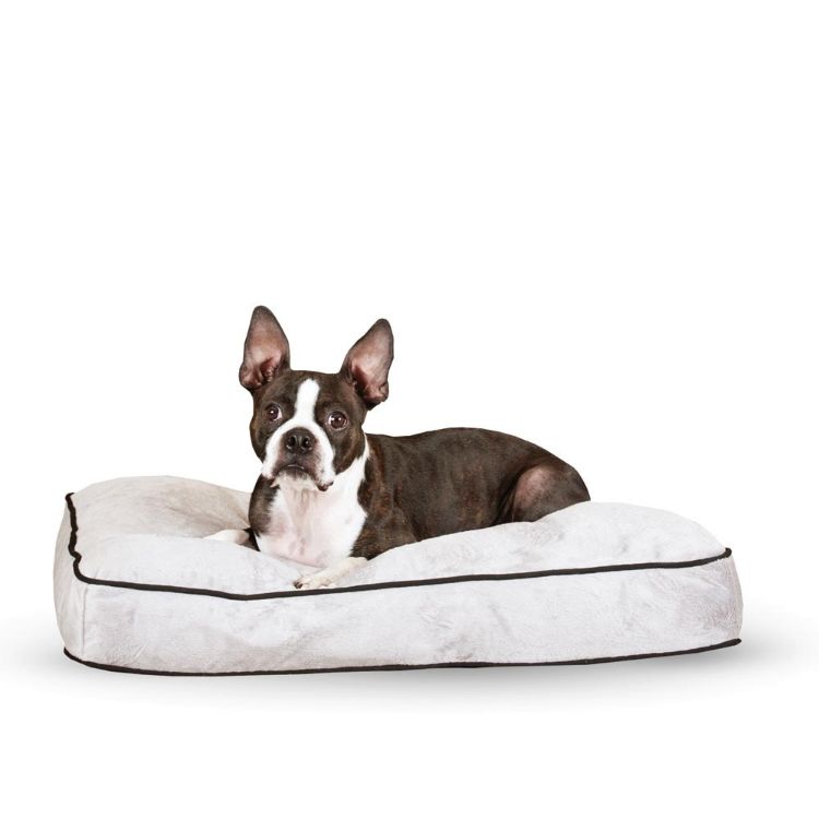 K&H Pet Products Tufted Pillow Top Pet Bed Small Gray 20" x 30" x 7.5" 