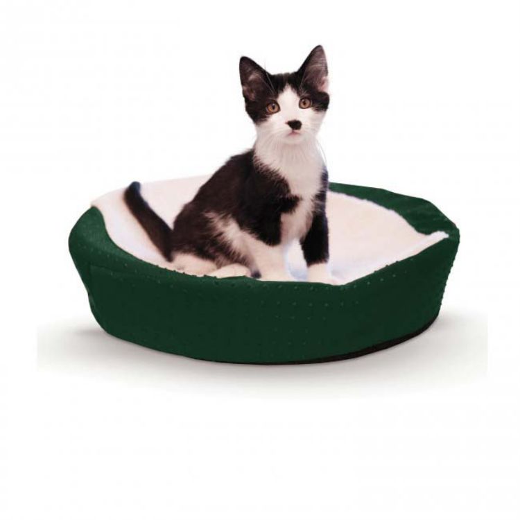K&H Pet Products Ultra Memory Round Pet Cuddle Nest Green 19" x 19" x 3" 