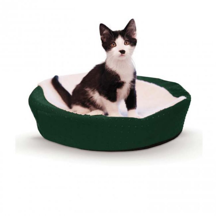 K&H Pet Products Ultra Memory Round Pet Cuddle Nest Green 19" x 19" x 3" 