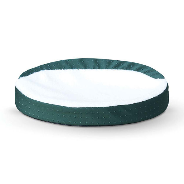 K&H Pet Products Ultra Memory Foam Oval Pet Cuddle Nest Green 13" x 19" x 4" 