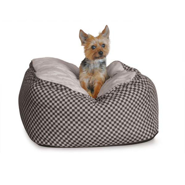 K&H Pet Products Deluxe Cuddle Cube Pet Bed Small Black 22" x 22" x 12" 