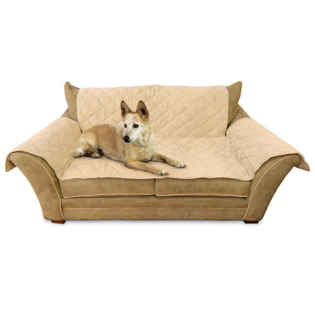 K&H Pet Products Furniture Cover Loveseat Tan 26" x 55" seat, 42" x 66" back, 22" x 26" side arms 