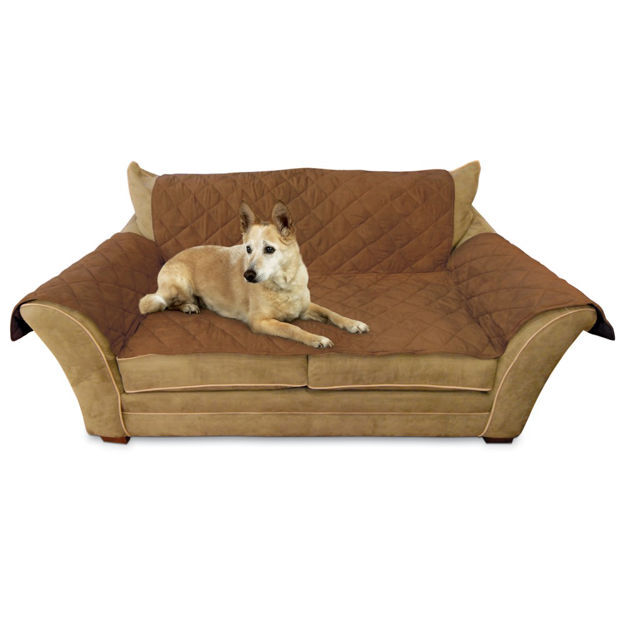K&H Pet Products Furniture Cover Loveseat Mocha 26" x 55" seat, 42" x 66" back, 22" x 26" side arms 