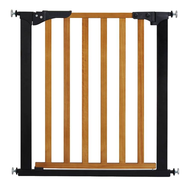 Kidco Designer Pressure Mounted Gateway Pet Gate Oak / Black 29" - 27" x 29.5" 