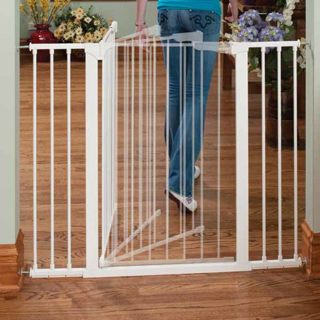 Kidco Tall and Wide Auto Close Gateway Pressure Mounted Pet Gate White 29" - 47.5" x 36"