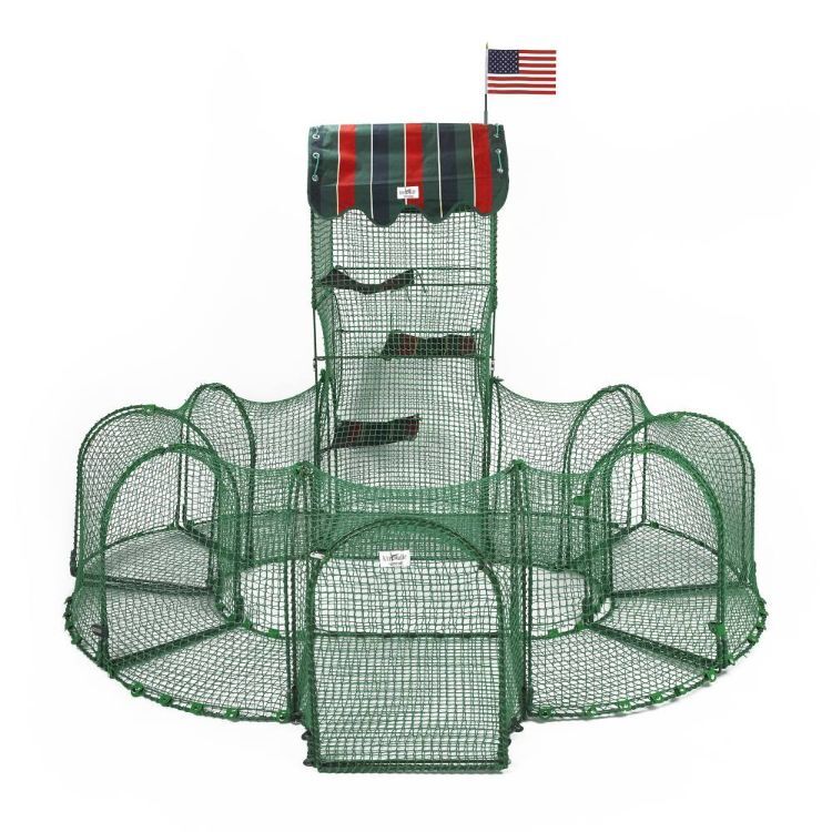 Kittywalk Grand Prix Outdoor Cat Enclosure Green 86" x 70" x 60"