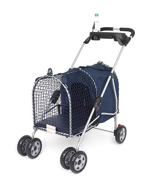 Kittywalk 5th Ave Luxury Pet Stroller Blue 26” x 14” x 35.5" 