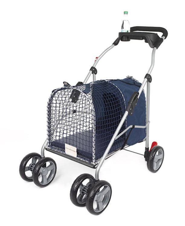 Kittywalk 5th Ave Luxury Pet Stroller SUV Blue 31” x 16” x 37.5" 