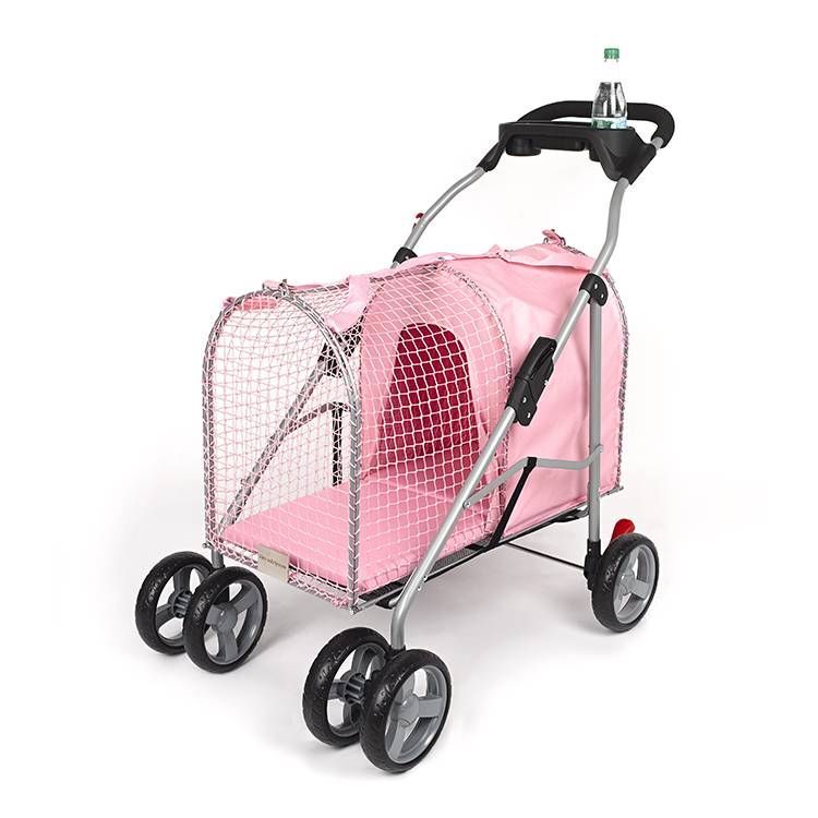 Kittywalk 5th Ave Pet Stroller  Pink 26” x 14” x 35.5" 