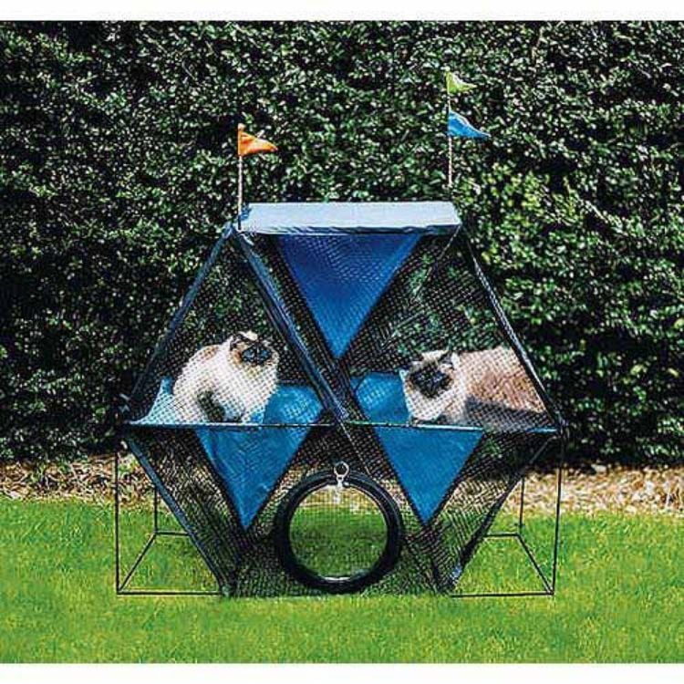 Kittywalk Ferris Wheel Outdoor Cat Enclosure Green 44" x 24" x 40" ** NOT AVAILABLE **