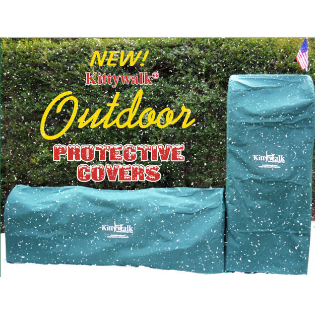 Kittywalk Outdoor Protective Cover for Kittywalk Single T-Connect Unit Green 24" x 24" x 24"