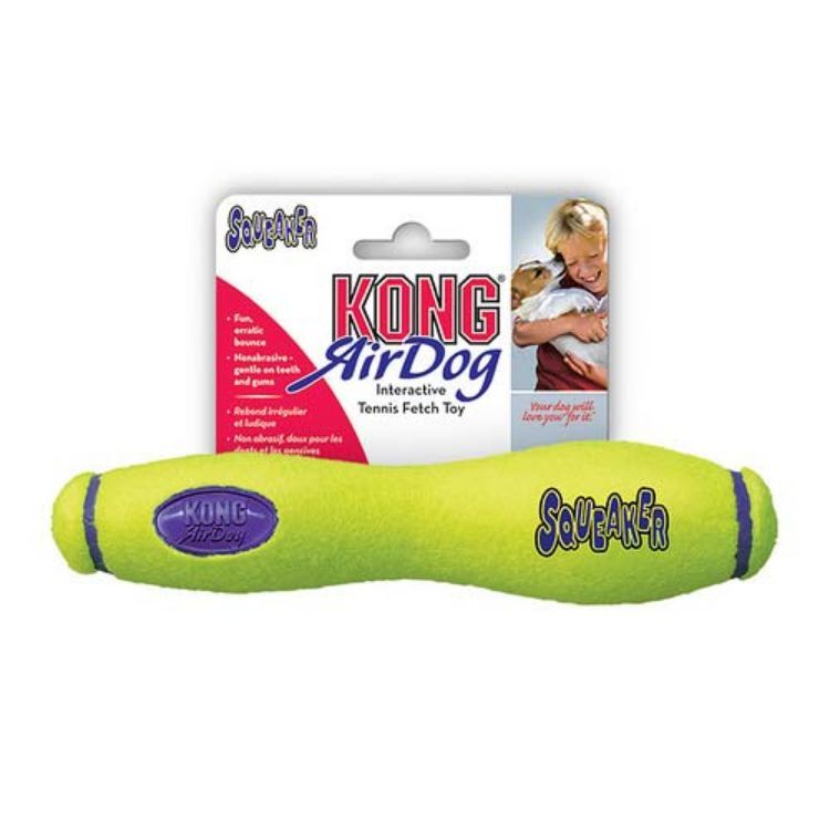 Kong Air Squeaker Stick Dog Toy Large Yellow 5.5