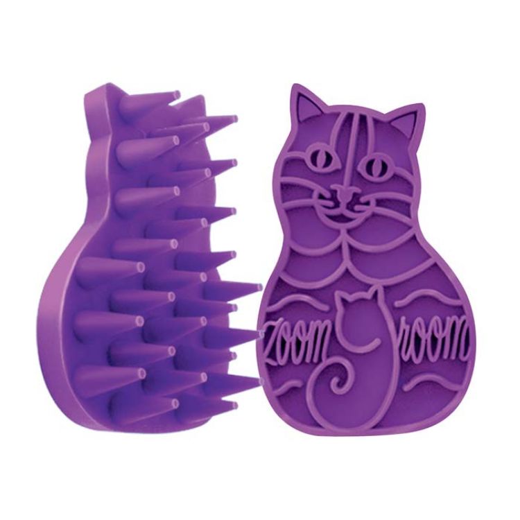 Kong Cat Zoom Groom Purple 7" x 4.8" x 1.3" 