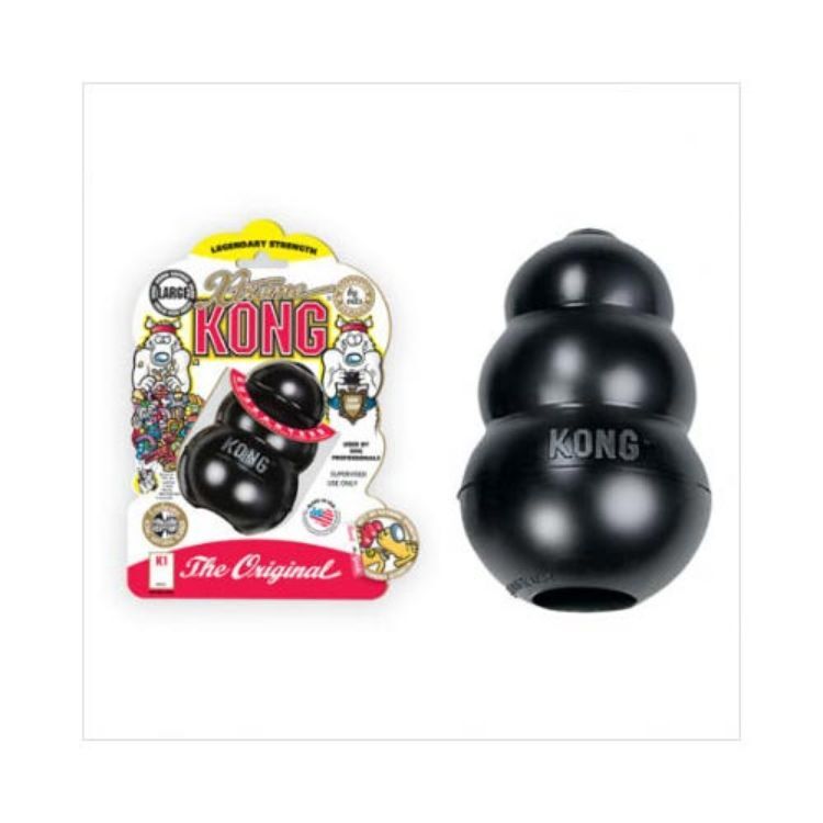 Kong Extreme Kong Dog Toy Large Black 8.5" x 5.5" x 2.8" 