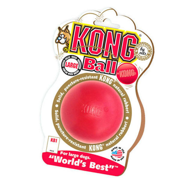 Kong Ball Dog Toy Small Red 6.5" x 4" x 2.5" 