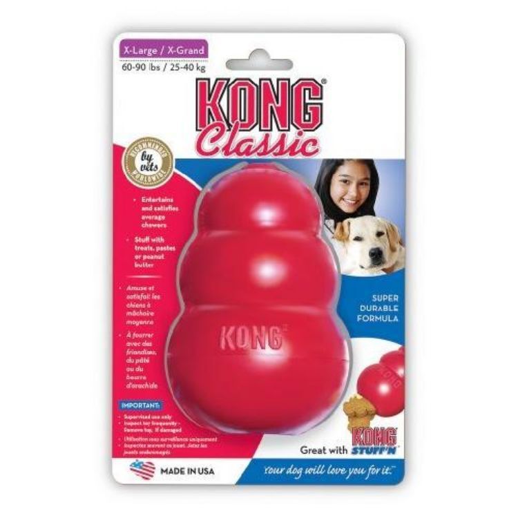 Kong Classic Kong Dog Toy Extra Large Red 8.5" x 5.5" x 3.5" 