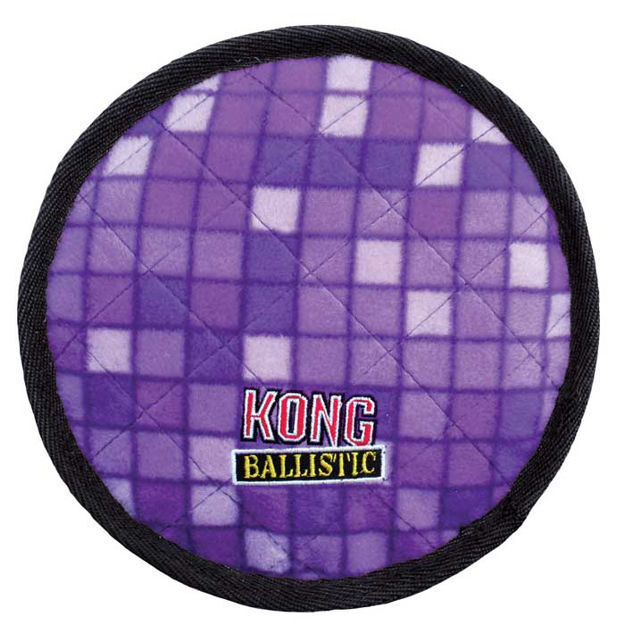 Kong Ballistic Cookie Dog Toy Medium Purple 10" x 6.5" x 2.3" 