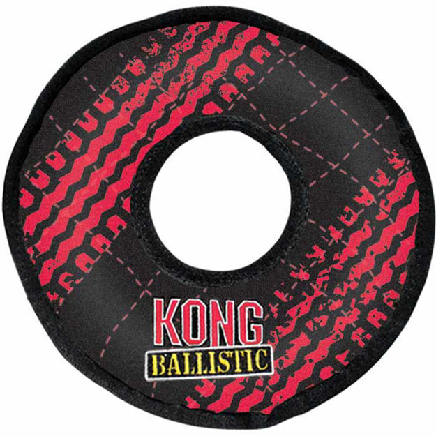 Kong Ballistic Extreme Ring Dog Toy Extra Large Black / Red 16" x 13.3" x 1.8" 