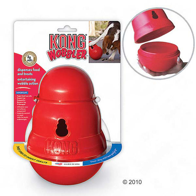 Kong Wobbler Dog Toy Red 10.5" x 7" x 6.5" 