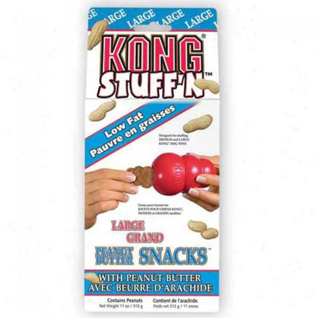 Kong Peanut Butter Snacks Dog Treats Large 9.5" x 4" x 2.8" 