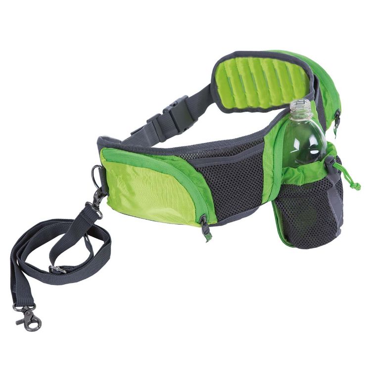 Outward Hound Hands Free Hipster Dog Walking Pack Green / Gray 4" x 7" x 2"    