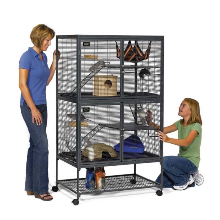 Midwest Critter Nation Double Level Pet Pen Gray 36" x 24" x 63"