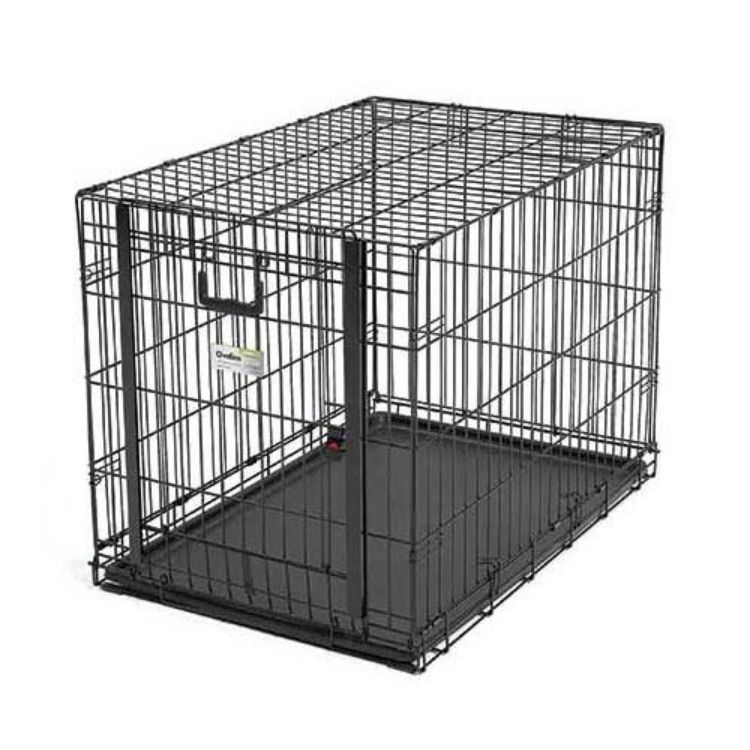 Midwest Ovation Single Door Crate with Up and Away Door Black 37.25" x 23" x 25"