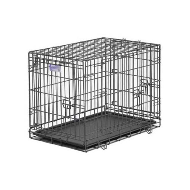 Midwest Select Triple Door Dog Crate Black 30" x 19" x 21" 