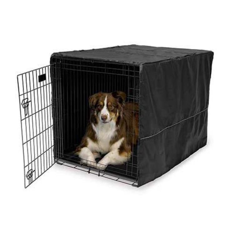 Midwest Quiet Time Pet Crate Cover Black 43" x 30" x 30"