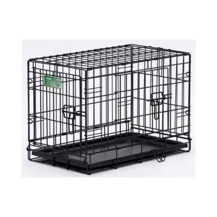 Midwest Dog Double Door i-Crate Black 18" x 12" x 14"