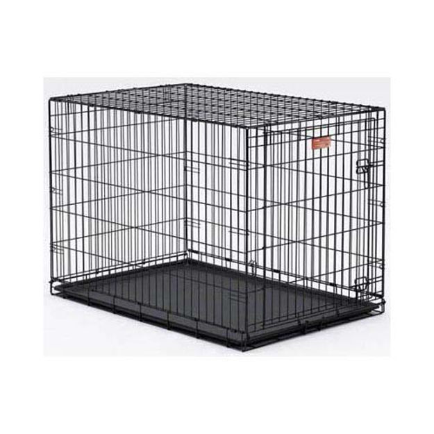 Midwest Life Stages Single Door Dog Crate Black 48" x 30" x 33"