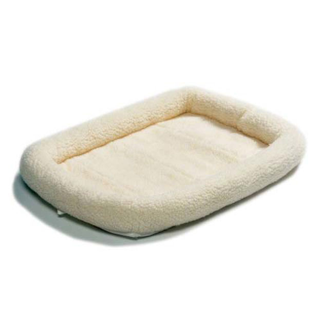 Midwest Quiet Time Fleece Dog Crate Bed White 42" x 26"