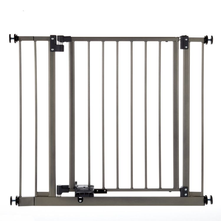 North States Slide-Step and Open Wall Mounted Steel Pet Gate Gray 28" - 38.5" x 29" 