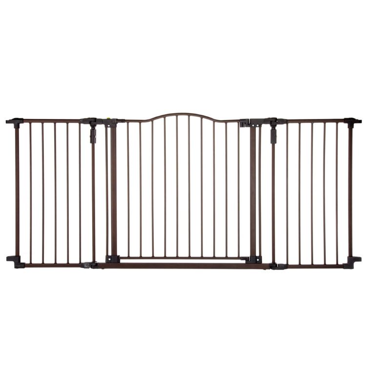 North States Deluxe Décor Wall Mounted Pet Gate Matte Bronze 38.3" - 72" x  30"