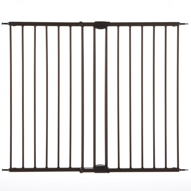 North States Easy Swing and Lock Wall Mounted Pet Gate Matte Bronze 28" - 48"  x 31"