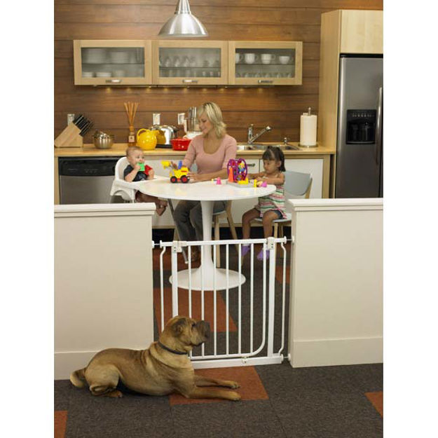 North States Easy-Close Wall Mounted Pet Gate White 28" - 38.5" x 29"